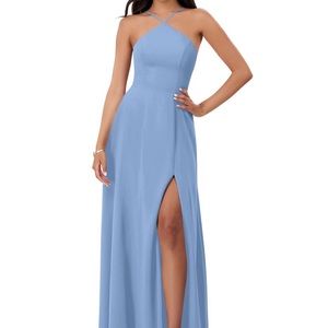 Steele Blue Azazie Bridesmaid Dress